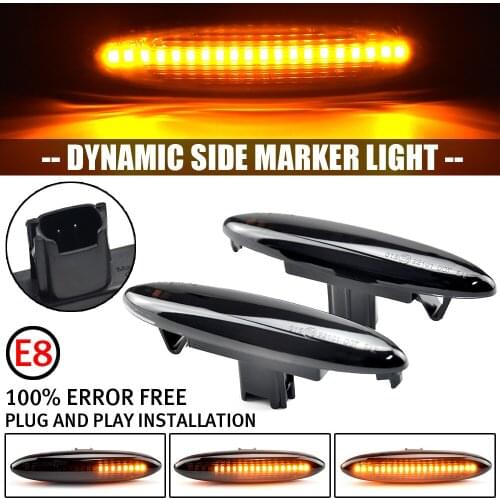 2PCS Led Dynamic Side Marker Turn Signal Light For Lexus IS250 IS350 SC430 Toyota MARK X REIZ CROWN UZZ40 Highlander Camry 40