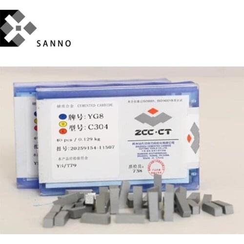 40PCS YT5 / YT15 / YT14 / YG8 / YW1 / YW2 / YG6 C304 cnc carbide welding blade inserts brazed insert