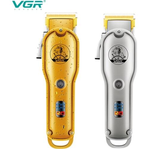 VGR Washed Hair Clipper Carving Push Head Electric Clipper Hair Salon Hair Clipper Retro Oil Head Electric Hair Clipper