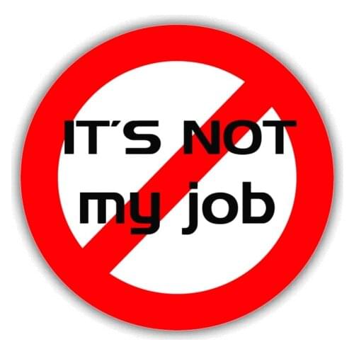 Personality Lovely Its Not My Job Vinyl Car Stickers for Car Bumper Trunk Auto Motorcycle Uv Protection Car Decoration KK PVC