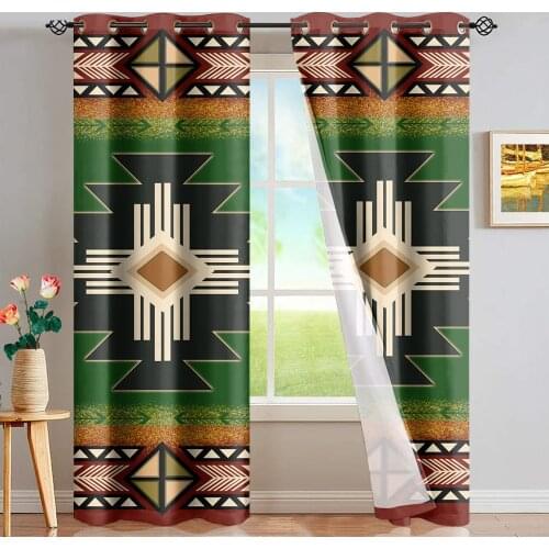 DARMIAN Beautiful Color Tribe Abstract Design Window Curtain Home Decor Blackout Thermal Insulated Panels Washable Drape Set