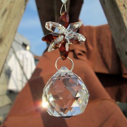 Garland Chakra Spectra 1 Rainbow Maker Suncatcher Glass Crystal Pendulum Lamp Prisms Pendants 40mm M02266-2