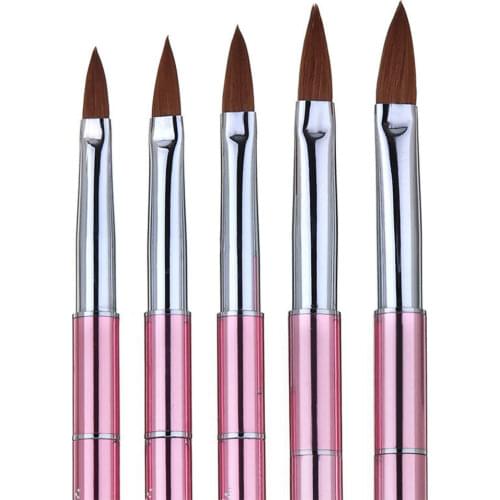 1 Pc Nail Art Removable Crystal Pen Mink Hair Engraving Pen Hollow Pen Painting Nail Liner Brush Pen Manicure Tools