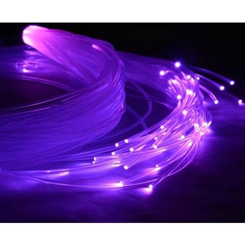 10pcs 3mm(Dia.) 2M End Glow Plastic Fiber Optical Cable PMMA Light Engine Driver Flexible Starry DIY star ceiling SKY lighting