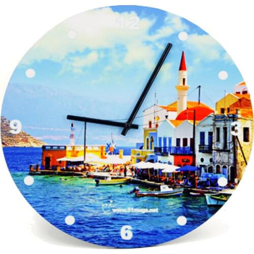 10pcs/lot sublimation blank Custom Designs clocks fashion watches 30cm wall clock rushed mirror sticker diy living room decor