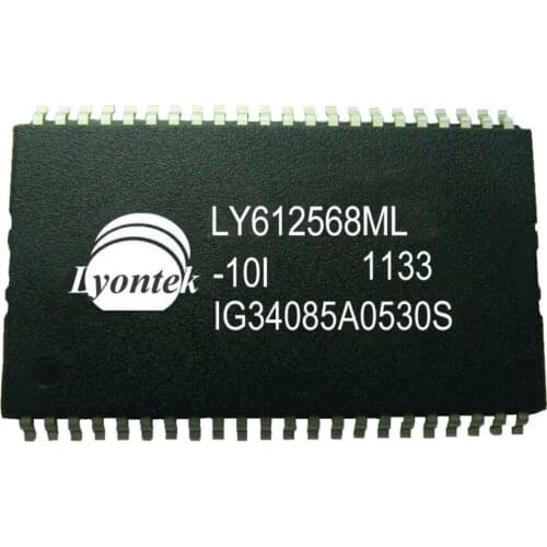 20pcs New original LY612568ML-10I 2M High Speed 10ns SRAM 256K x 8 TSOPII(44) 4.5 to 5.5V -40 to 85°C