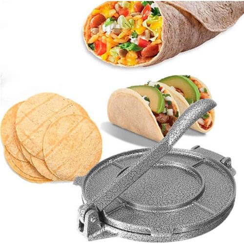 20cm 8 Inch Aluminum Tortilla Maker Press Foldable Home Kitchen Flour Corn Baking Press Maker DIY Pie Tools Kitchen Accessories
