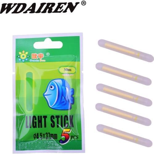 20pcs Night Fishing Luminous Float Fluorescent Light stick Rod Multi-Color Lights Dark Glow Stick fishing tools size 4.5*37mm