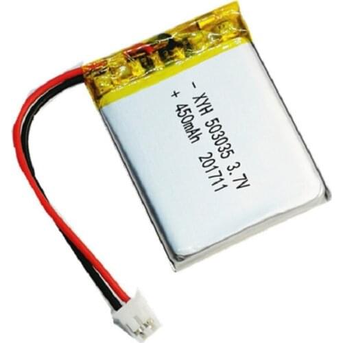 3.7V Lipo cells 503035 450mah Lithium Polymer Rechargeable Battery For MP3 MP4 GPS bluetooth headset DVD LED Lamp E-book