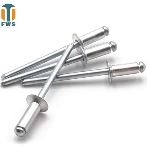 50 PCS M2.4 M3 DIN EN ISO 15978 GB /T 12617.1 Aluminum Open End Blind Rivets With Break Pull Mandrel And Countersunk Head