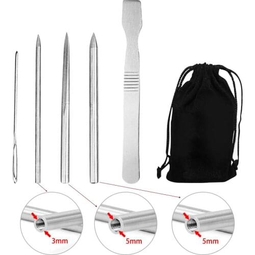 6pcs Set Paracord Stitching Set Stitching Weaving Needles Stainless Steel Works For Lace Strings Umbrella Rope Racelet Flattener