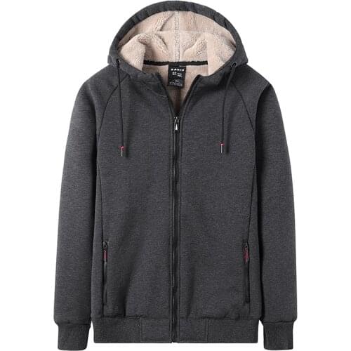 8XL Men Sport Jacket warm loose Zip Up Hooded Hoodie Sweatshirt Male Running Jogger Fitness Gym Workout Casual Coat Sportswear