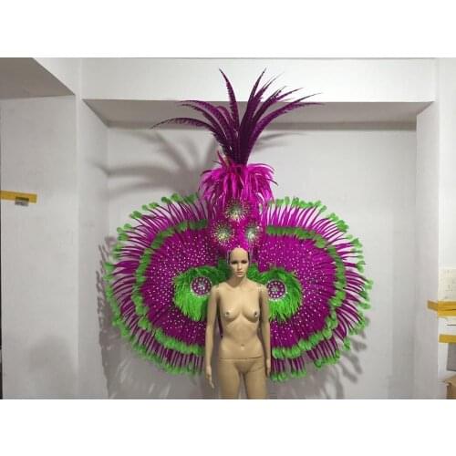 Latin dance Samba accessories Fashion exquisite headdress feathers Delicate dance shows accessories Samba clothing