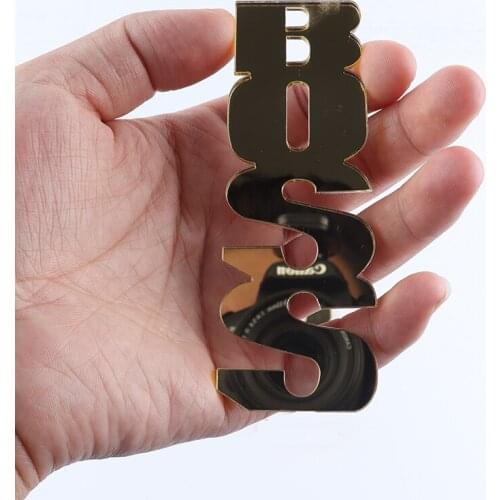 Free Shipping!3.9 inch Big Size Boss Acrylic Mirror Earrings Studs