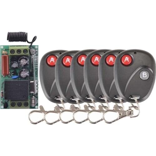 AC220V 1CH 10A Wireless Remote Control Switch System With 6Pcs Transmitter Working Way Adjustable