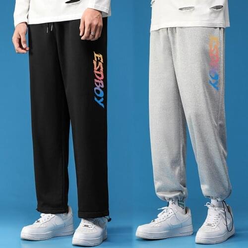 Autumn New Sweatpants Mens Streetwear Pants Spring Full Length Casual Pants Elastic Waist Drawstring Trousers For Men Joggers