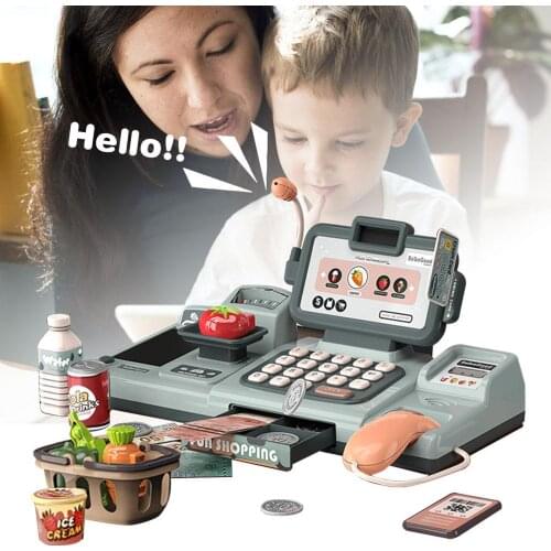Kids Educational Simulated Cashier Counter Pretend Play Creative Cash Register Toy Funny Parent-child Interactive Role Play Toys