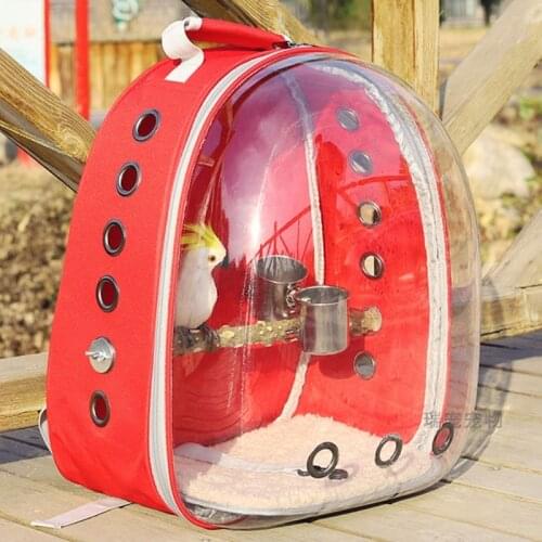 Parrot Pet Travel Bag Carrier Backpack Hard-Sided Pet Bag Cat/Dog Bubble Backpack Pet Carrier Small Space Pet Capsule Knapsack