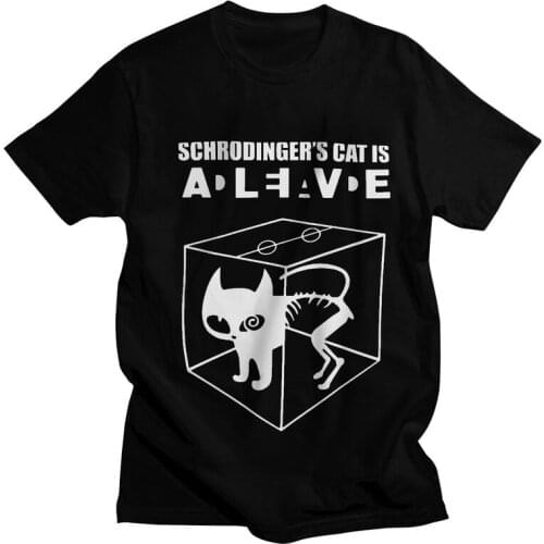 The Big Bang Theory T Shirt for Men Cotton Printed T-shirts Novelty Tshirt Short Sleeve Sheldon Cooper Schrodingers Cat Tee Top