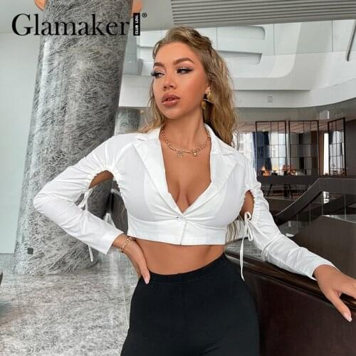 Женские модные рубашки Glamaker China At AliExpress