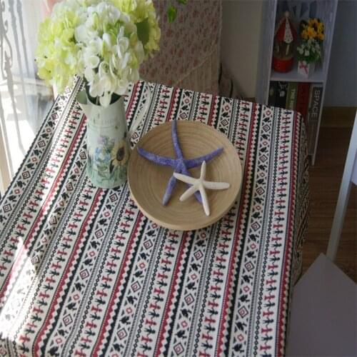 Canvas printing bohemian villain cartoon pattern tablecloth table mat coffee table cloth hotel cover