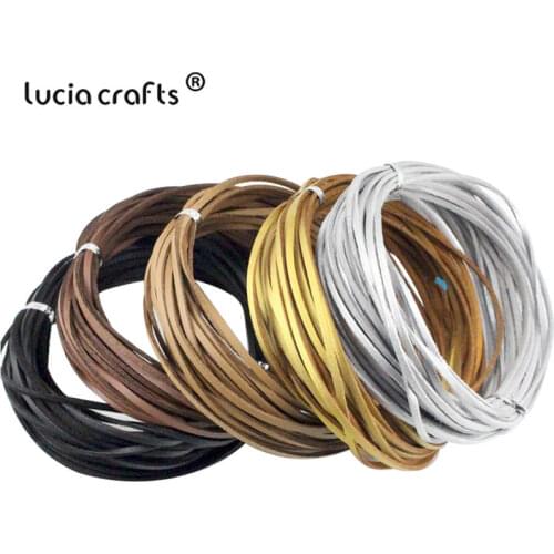 Lucia crafts 3mm PU leather 10m/lot bracelets rope leather cord 1.5mm DIY Accessories I0711