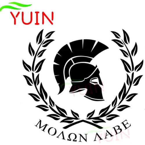 Creative MOLON LABE Warrior Sparta Personaily Car Sticker Fashion PVC Window Decoration Accessories Motorcycle Waterproof Decal