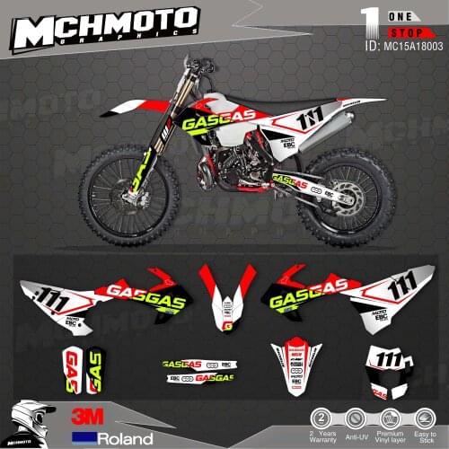 MCHMFG Custom Team Graphics Backgrounds Decals 3M Stickers Kit For GASGAS 2018 2019 2020 EC 003