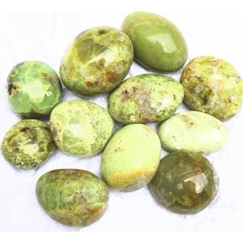 Natural green opal palm crystals healing stone for decoration