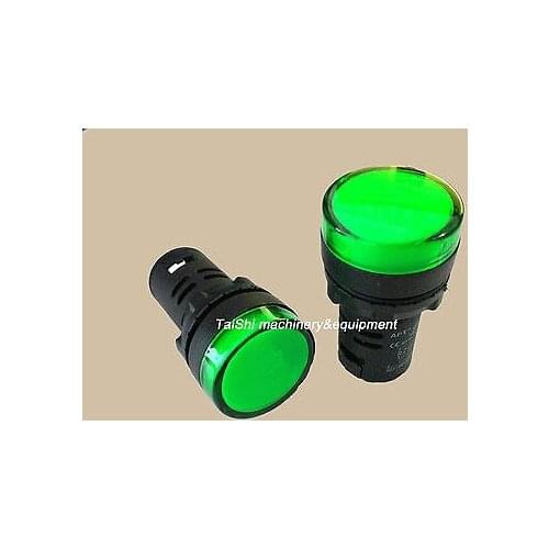 New 10pcs TOP 12V 24V 110V 220V 380V 16mm Green LED Power Indicator Signal Light
