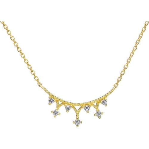 Light jewelry contracted fashion Seven-Star zircon necklace women s925 pure silver collar new sets of chains jewelry Accessories