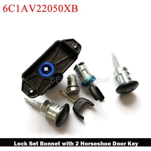 Complete Lock Set Bonnet with 2 Horseshoe Door Keys For Ford Transit MK7 2006-2011 6C1A-V22050-XB 4874508