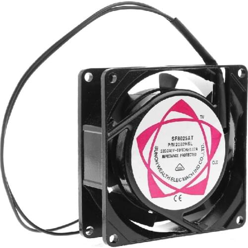 Drop Ship&Wholesale SF8025AT 2082HSL 8025 80mm Sleeve Bearing 220-240V AC 2-Wire Case Cooling Fan Sep. 5