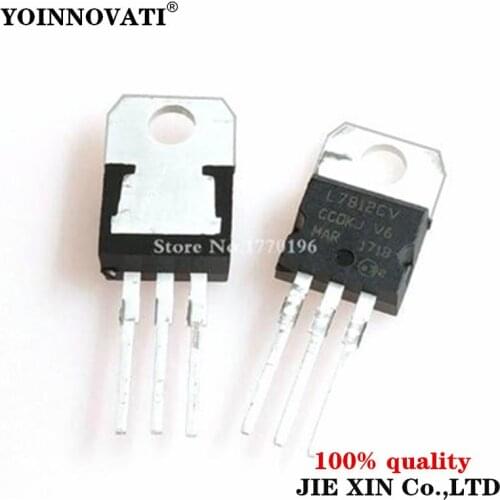 10PCS L7812CV TO-220 L7812 LM7812 7812 Positive-Voltage Regulators
