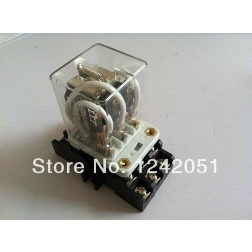 JQX-38F AC 110V 40A 11 Pin 3PDT Coil Power Relay With Socket
