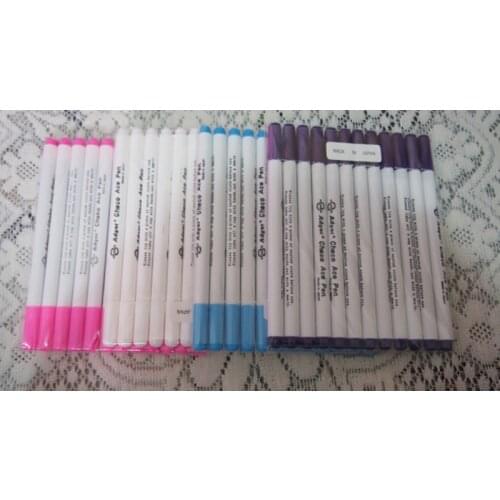 12pcs/lot Blue Water Erasable Pen DIY Ink Markers Pen Fabric Marker Pen For Cross Stitch Kits For embroider Needlework Tools