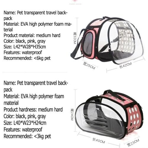 Pet Dog Cat backpack Travel cat carrier Double Shoulder Bag Space Capsule Cat Backpack for Bag Small Pet Handbag Cat carrying