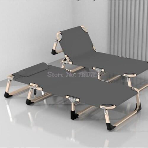 Folding Bed Lunch Break Office Nap Artifact Single Simple Recliner Hospital Escort Adult Marching Portable Folding Chair