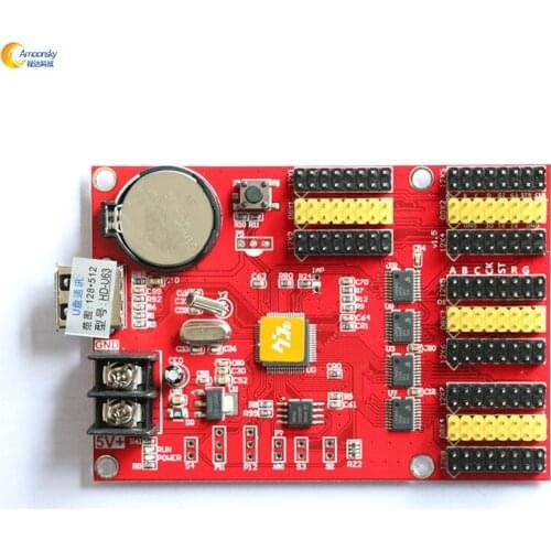 Led control card u63 use for numeric led display large led clock display acrylic led display case