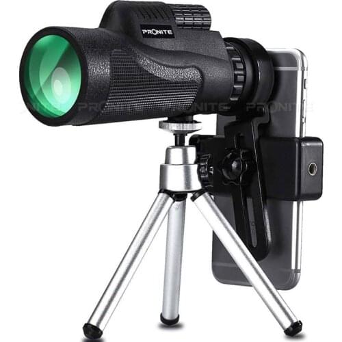 Zoom 12x50 BAK4 Prism Telescope HD Night Vision Monocular Hunting Scopes Turizm Spyglass WithPhone Holder/Tripod
