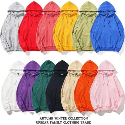 Pure Cotton Top Hoodie Women 2021 Hip-hop Street Pullover Sweater Hoodie Ladies Pure Color Men And Women Super Dalian Hoodie