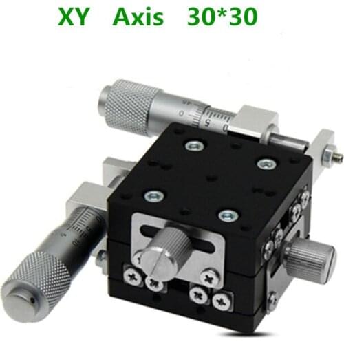 XY Axis 30*30mm Trimming Station Manual Displacement Platform Linear Stage Sliding Table XY30 LY30 Cross Rail