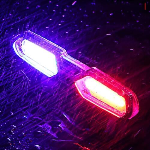 Bicycle Rear Light USB Rechargeable Warning Safety Bike Tail Light LED Bicycle Light Cycling Flash Lamp MTB Road Bike Taillight