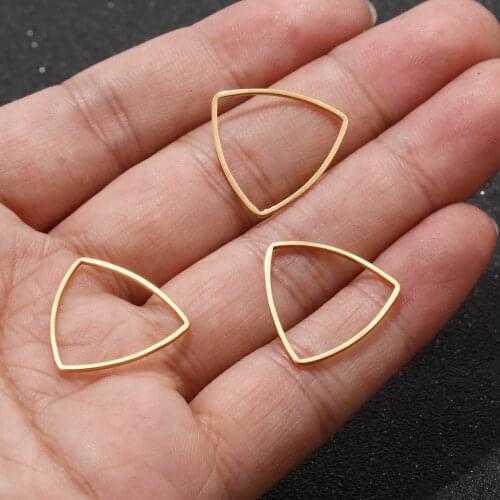 100cs/lot 20mm Stainless Steel Gold Triangle Rings Circles Links for Craft DIY Pendant Connectors Necklace Earring Making
