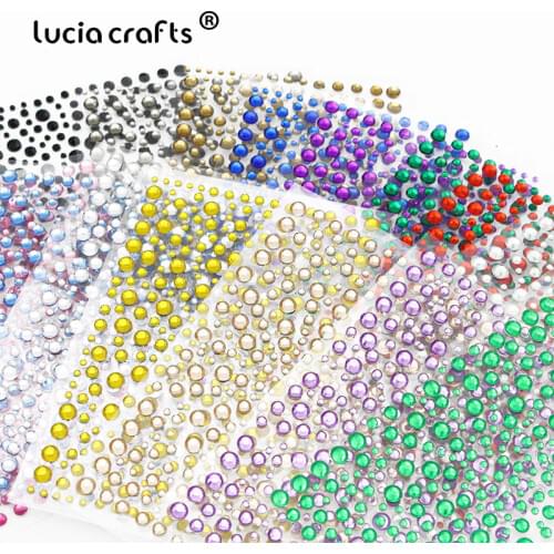 1 Sheet/Lot Self Adhesive Nail Rhinestones Gems Stickers DIY Nail Art Decorations Scrapbooking C0810