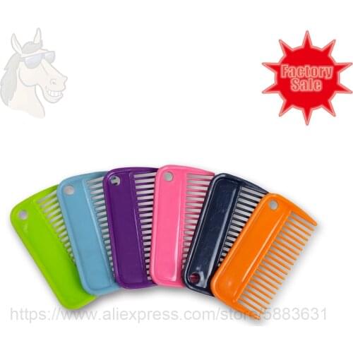 37 3002 Horse mane&tail comb PP material for horse hair braiding 9.9*5.5cm economic comb brush for horse cleaning factory direct