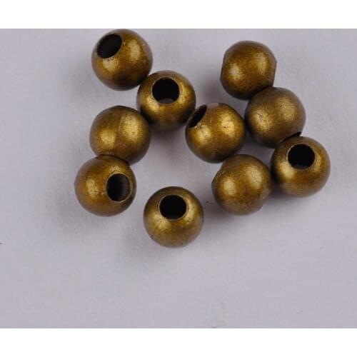 Antique Bronze 2 2.4 3 4 5 6 8 10mm Metal Smooth Round Spacers Loose Spacer Beads Findings Jewelry Making Supplies