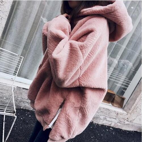 Velvet Solid Color Women Sexy Cap Hoodies Cropped Top Long Sleeve Female Loose Fluffy Fashion Girl Lady Pullover
