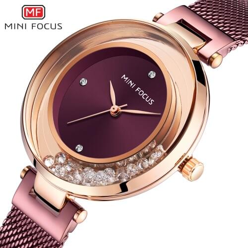 MINI FOCUS Luxury Women Blue Watches Ladys Waterproof Watch for Woman Fashion Quartz-Wrist Watch Ladies Dress Clock Montre Femme