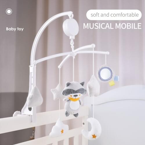 Newborn infant toddler baby toys 0-12 months for children kids boys girls on bed bell electric cribs mobile musical box rattles